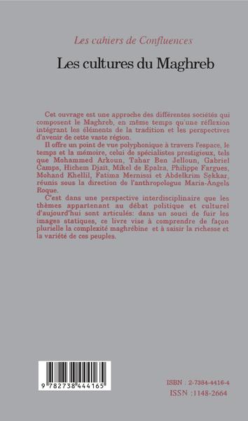 Les cultures du Maghreb (9782738444165-back-cover)