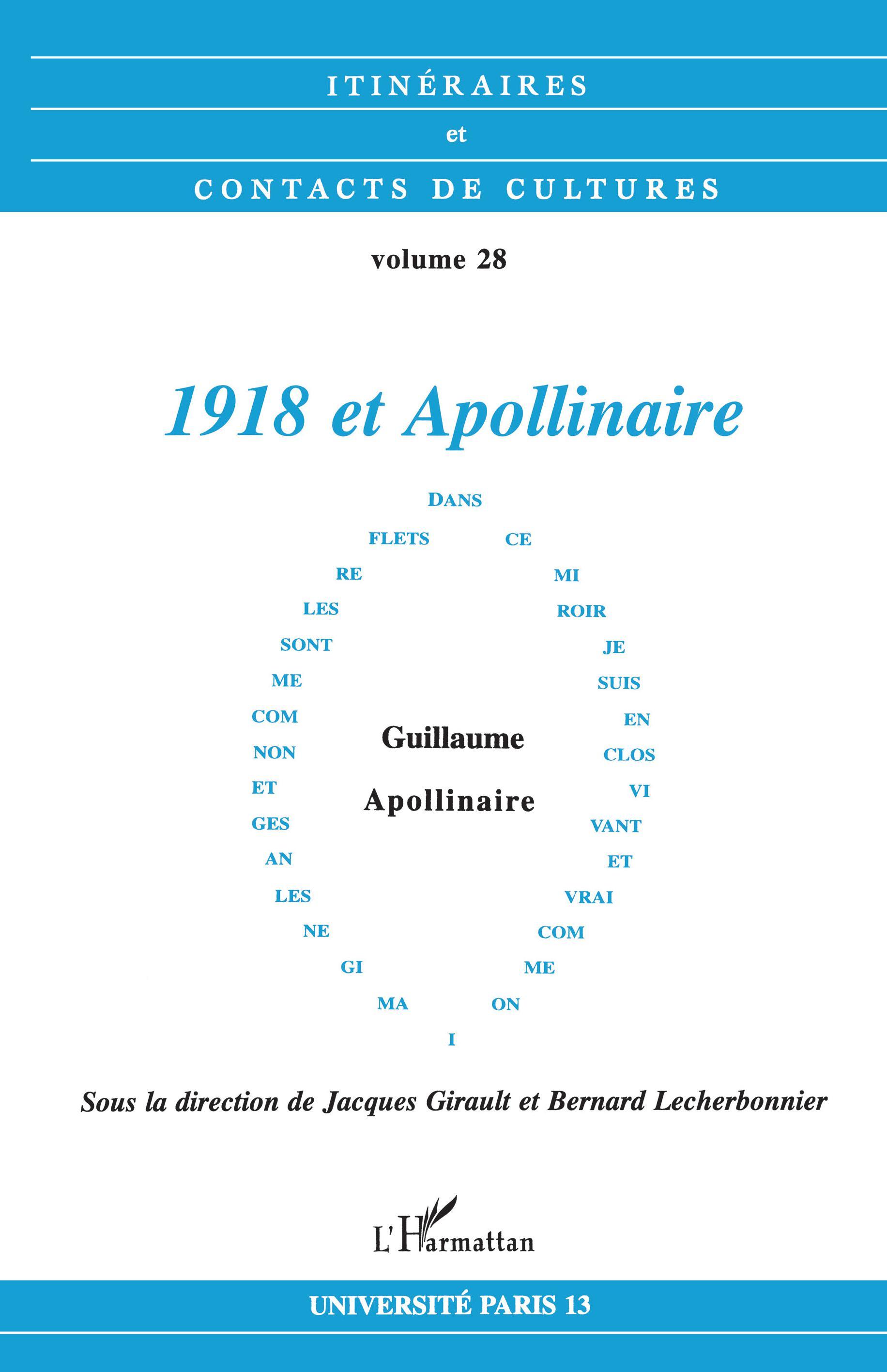 Itinéraires et Contacts de cultures, 1918 et Apollinaire (9782738480194-front-cover)