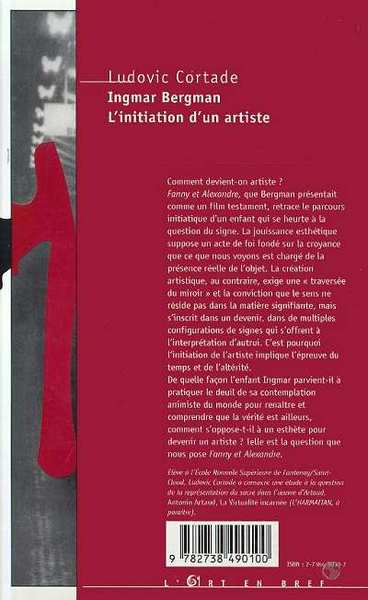 INGMAR BERGMAN, L'initiation d'un artiste - A propos de Fanny et Alexandre (9782738490100-back-cover)