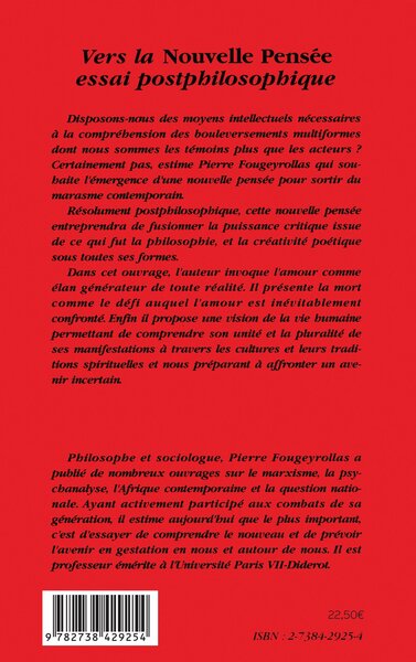 Vers la nouvelle pensée, Essai philosophique (9782738429254-back-cover)