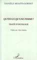 QU'EST-CE QU'UNE FEMME ?, Traité d'Ontologie (9782738476555-front-cover)