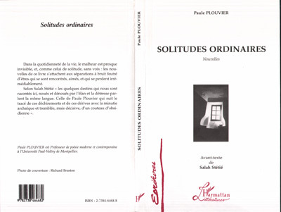 Solitudes Ordinaires, Nouvelles (9782738464682-front-cover)
