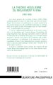 LA THEORIE HEGELIENNE DU MOUVEMENT A IENA (1803-1806) (9782738481658-back-cover)