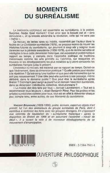 MOMENTS DU SURREALISME (9782738479112-back-cover)