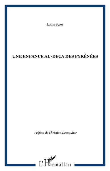 UNE ENFANCE AU-DEÇA DES PYRÉNÉES (9782738497437-front-cover)
