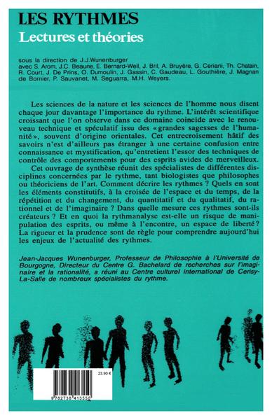 Les rythmes, Lectures et théories (9782738413550-back-cover)