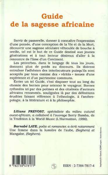 GUIDE DE LA SAGESSE AFRICAINE (9782738478177-back-cover)