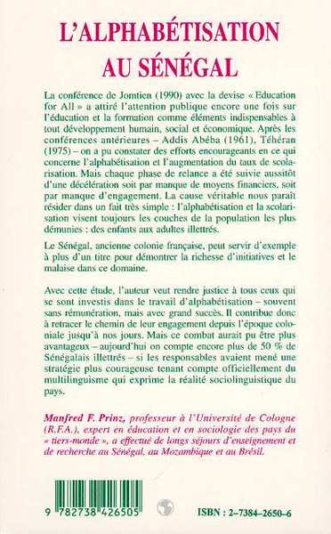 L'Alphabétisation au Sénégal (9782738426505-back-cover)