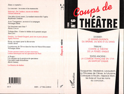 Coups de théâtre, Le Grand-Guignol du sperme, du sexe et du sang (9782738441898-front-cover)