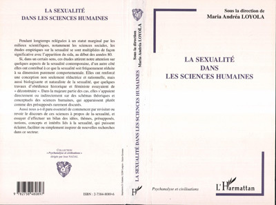 LA SEXUALITE DANS LES SCIENCES HUMAINES (9782738480897-front-cover)
