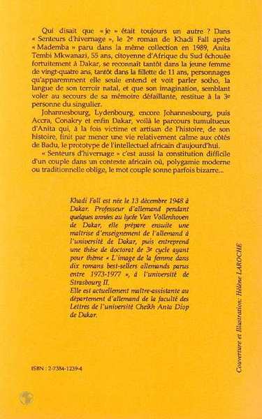 Senteurs d'hivernage (9782738412393-back-cover)