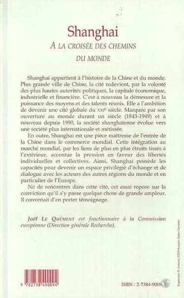 SHANGHAI, A la croisée des chemins du monde (9782738490094-back-cover)