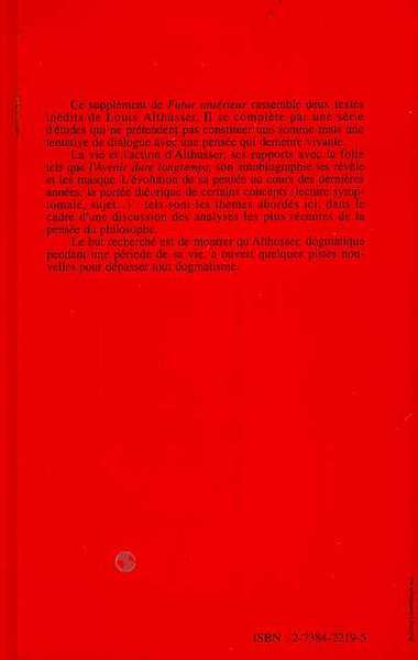 Sur Althusser, Passages (9782738422194-back-cover)