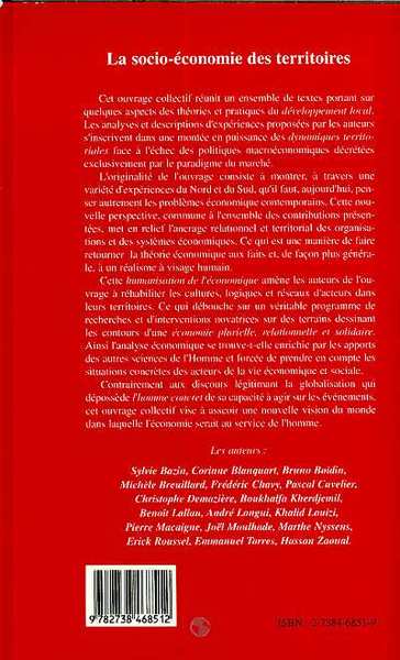 La Socio-Économie des Territoires (9782738468512-back-cover)