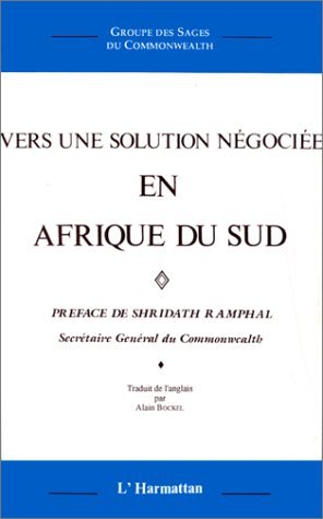 Vers une solution négociée en Afrique du Sud, Groupe des sages du Commonwealth (9782738402899-front-cover)