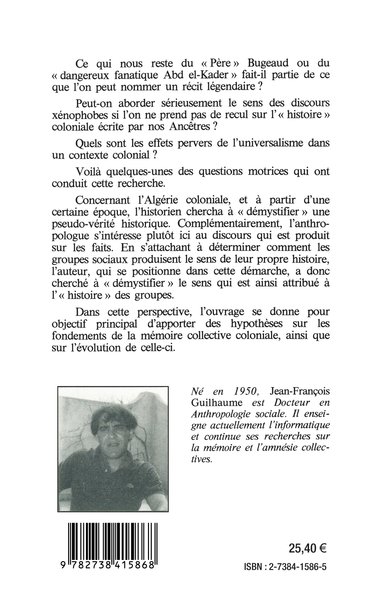 Les mythes fondateurs de l'Algérie française (9782738415868-back-cover)