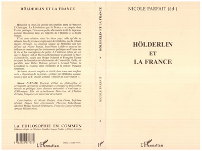 HÖLDERLIN ET LA FRANCE (9782738477774-front-cover)