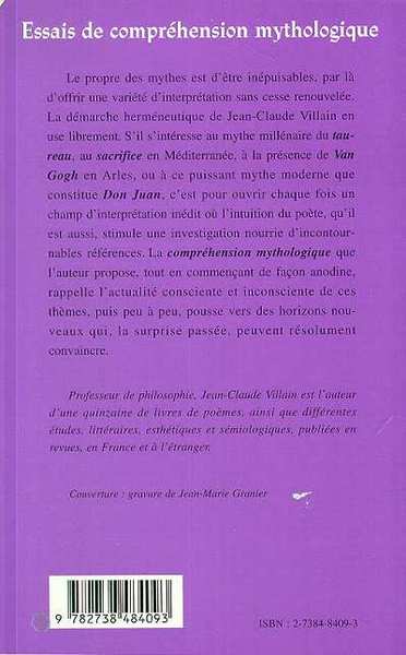 ESSAIS DE COMPRÉHENSION MYTHOLOGIQUE, Les sacrifiés (9782738484093-back-cover)