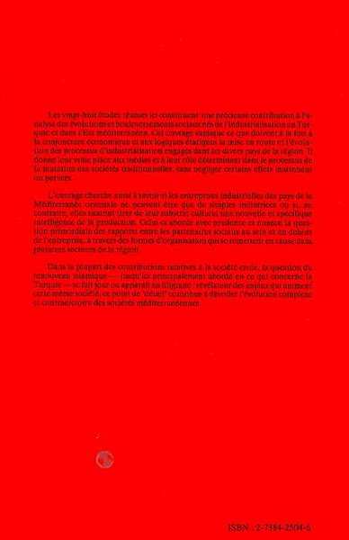Industrialisation, communication et rapports sociaux en Turquie et en, Méditerranée orientale (9782738425041-back-cover)