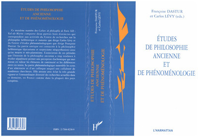 ETUDES DE PHILOSOPHIE ANCIENNE ET DE PHÉNOMÉNOLOGIE (9782738482303-front-cover)