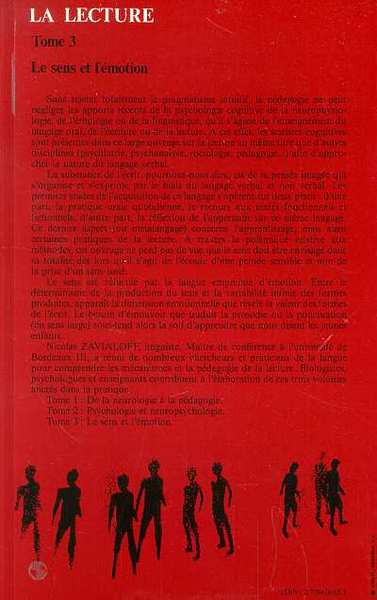 La lecture, Tome 3 : Le sens et l'émotion (9782738406651-back-cover)