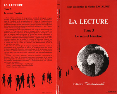 La lecture, Tome 3 : Le sens et l'émotion (9782738406651-front-cover)