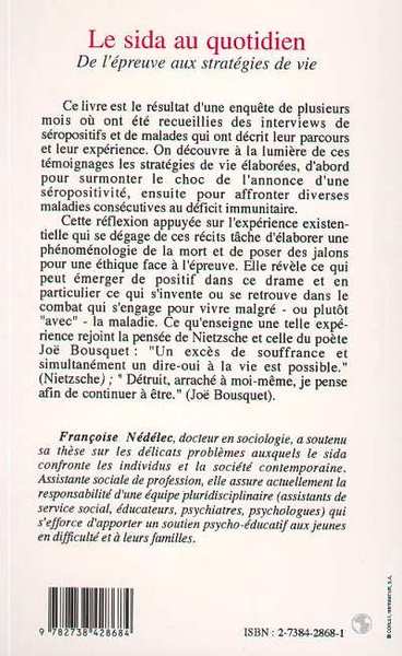 Le sida quotidien, De l'épreuve aux stratégies de vie (9782738428684-back-cover)