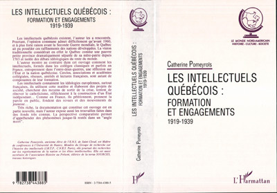 Les intellectuels québecois, Formation et engagement (1919-1939) (9782738443885-front-cover)