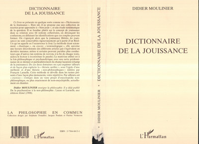 DICTIONNAIRE DE LA JOUISSANCE (9782738484130-front-cover)