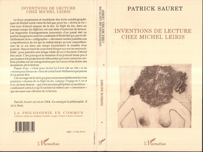 Inventions de lecture chez Michel Leiris (9782738429759-front-cover)