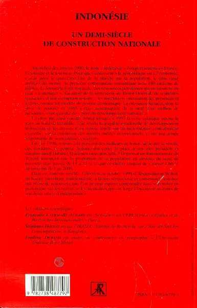 INDONÉSIE UN DEMI-SIÈCLE DE CONSTRUCTION NATIONALE (9782738487797-back-cover)