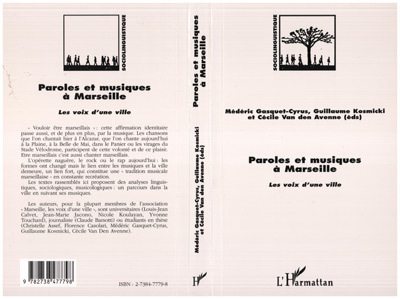 PAROLES ET MUSIQUES A MARSEILLE, Les voix d'une ville (9782738477798-front-cover)