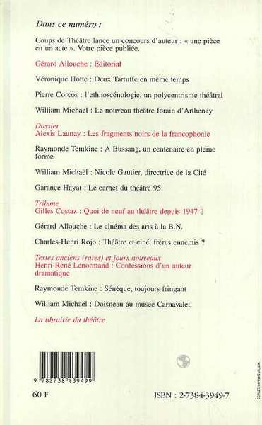 Coups de théâtre, Afrique Noire et francophone (9782738439499-back-cover)