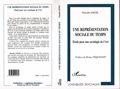 UNE REPRESENTATION SOCIALE DU TEMPS, Étude pour une sociologie de l'Art (9782738449184-front-cover)