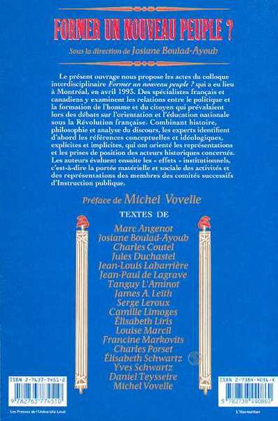 Former un nouveau peuple ? Pouvoir, éducation, révolution (9782738440860-back-cover)