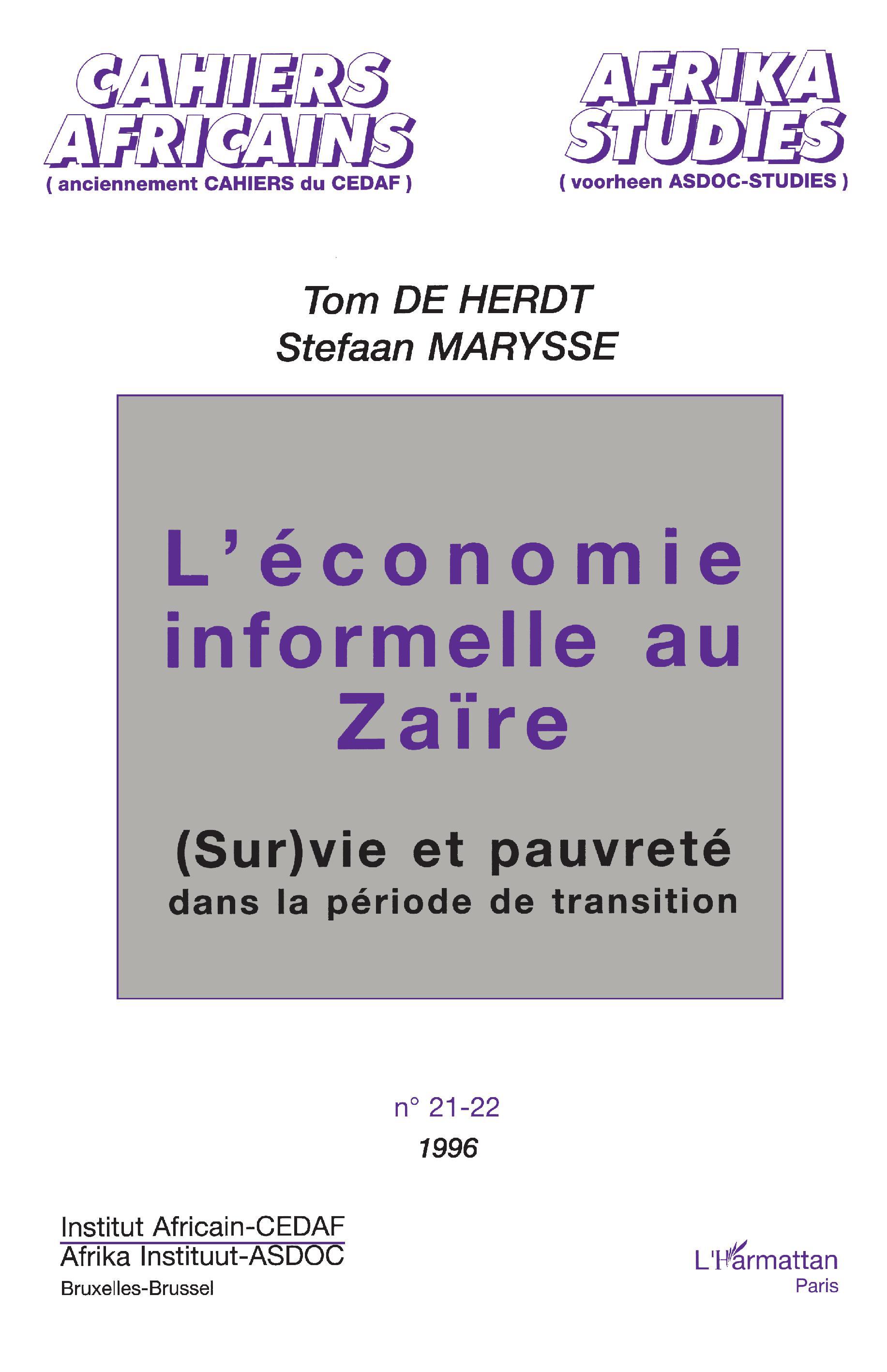 L'économie informelle au Zaïre (9782738447012-front-cover)