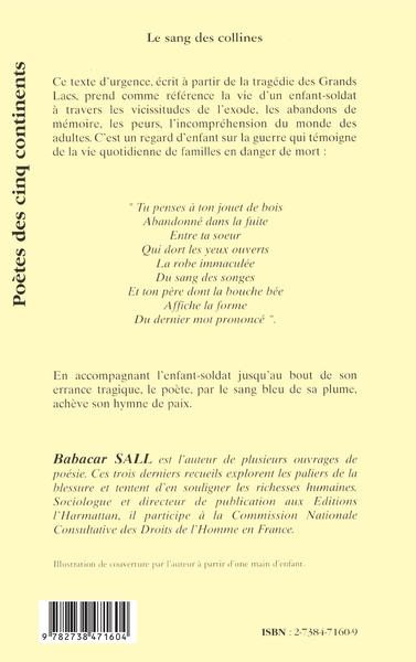 Le Sang des Collines, Poèmes pour les Grands Lacs (9782738471604-back-cover)
