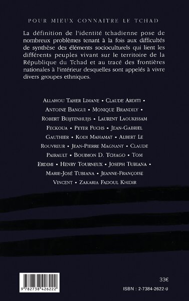 L'identité tchadienne, L'héritage des peuples et les apports extérieurs (9782738426222-back-cover)