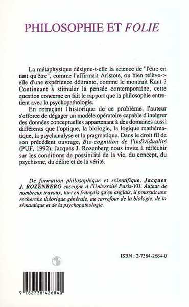 Philosophie et folie (9782738426840-back-cover)