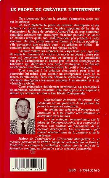 Le profil du créateur d'entreprise (9782738452764-back-cover)