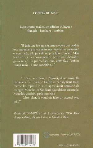La femme-sorcière et autre conte trilingue, Contes du Mali - Trilingues français - bambara - soninké (9782738442475-back-cover)