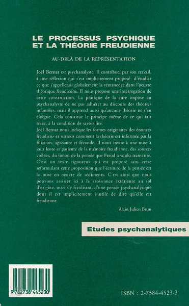 Le processus psychique et la théorie freudienne, Au delà de la représentation (9782738445230-back-cover)