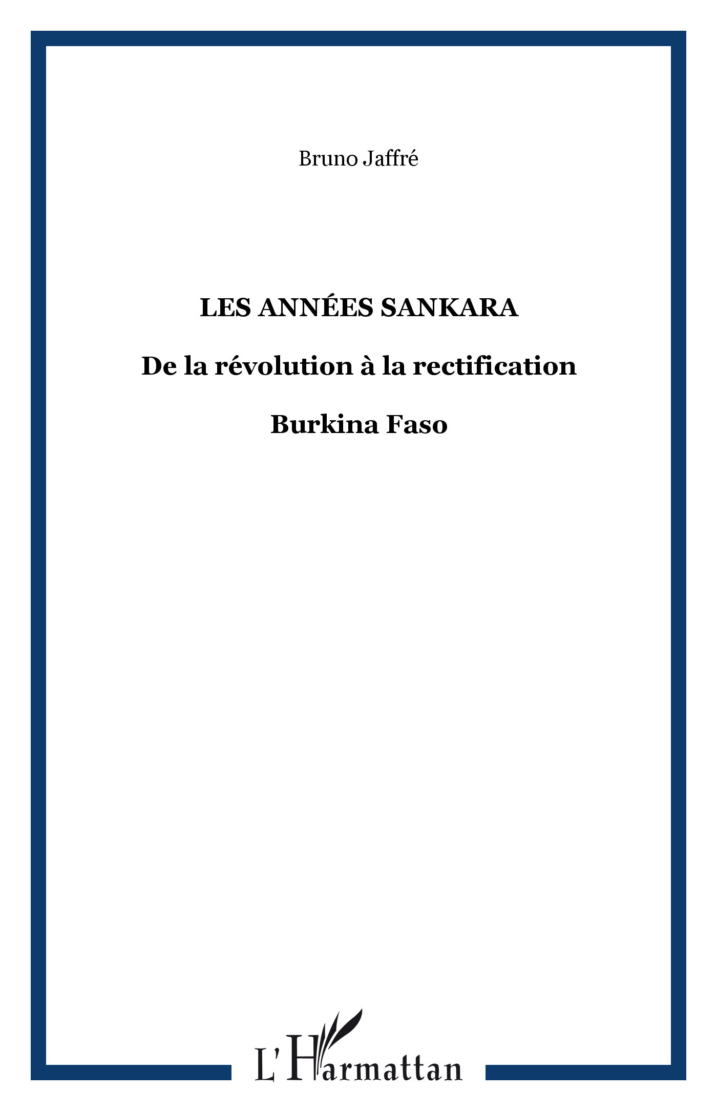 Les années Sankara, Burkina Faso (9782738459671-front-cover)