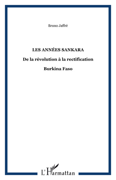 Les années Sankara, Burkina Faso (9782738459671-front-cover)