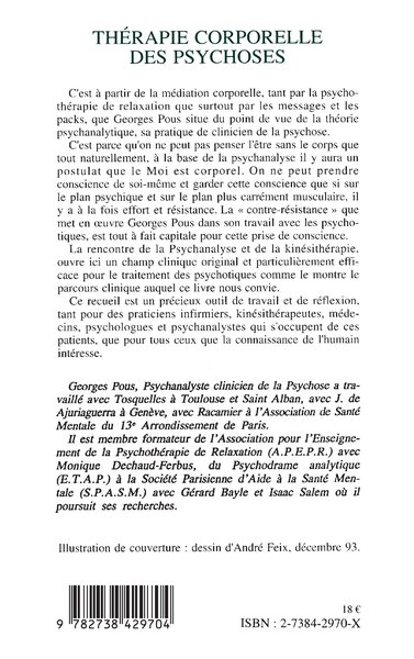 Thérapie corporelle des psychoses (9782738429704-back-cover)