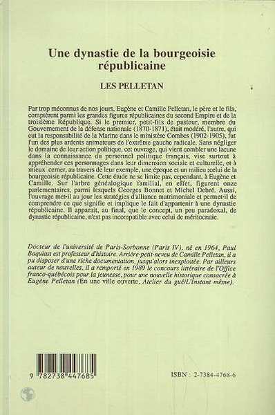 Une dynastie de la bourgeoisie républicaine : les Pelletan (9782738447685-back-cover)