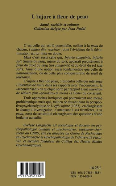 L'injure à fleur de peau (9782738418821-back-cover)