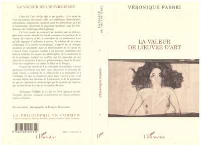 LA VALEUR DE L'OEUVRE D'ART (9782738455314-front-cover)