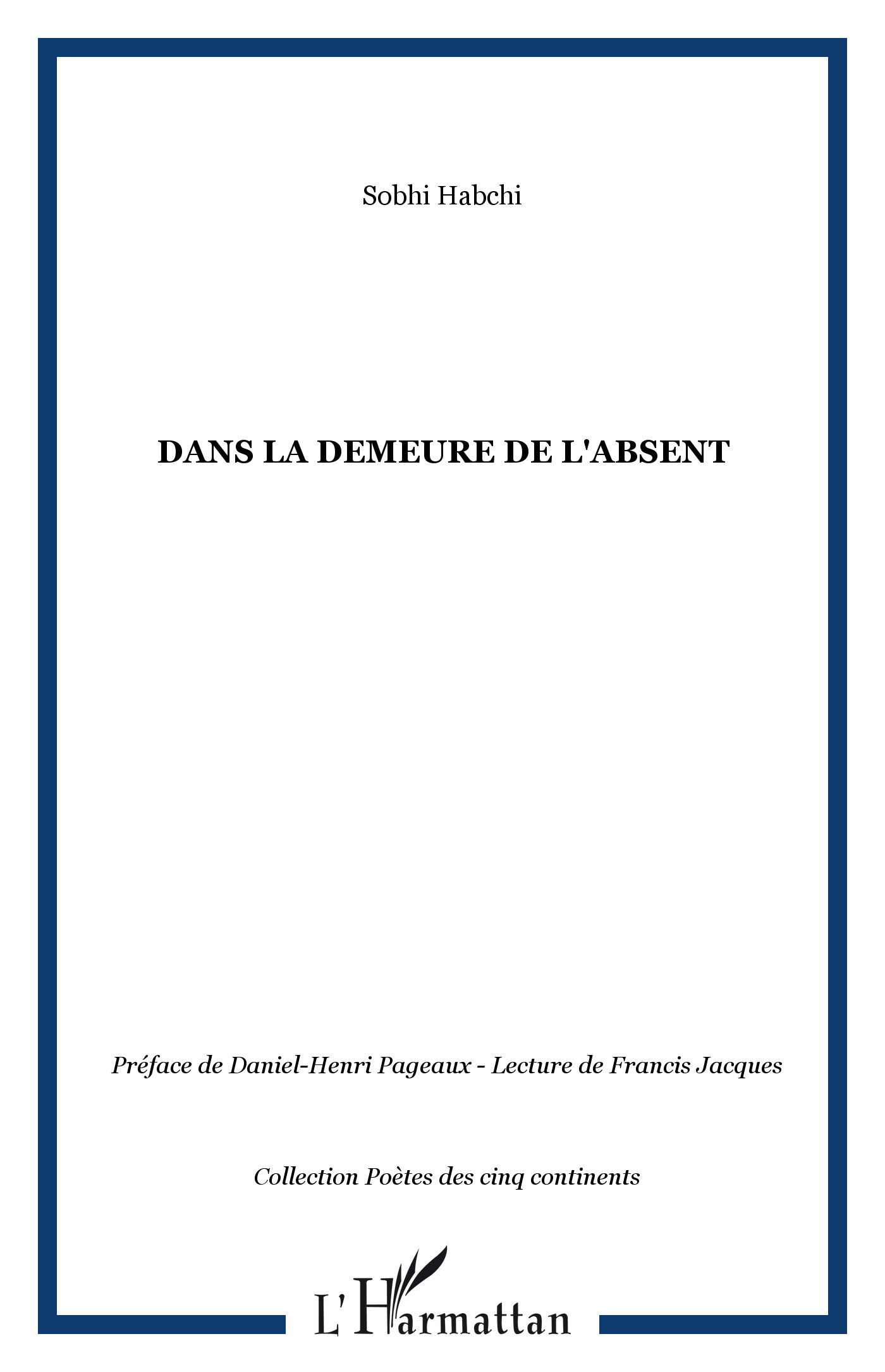 DANS LA DEMEURE DE L'ABSENT (9782738497970-front-cover)