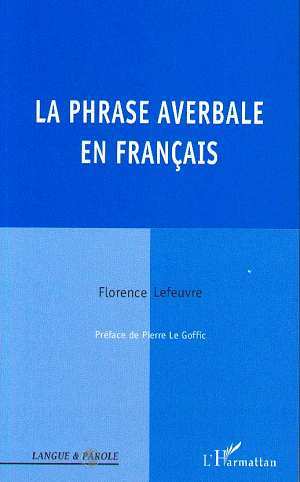 La phrase averbale en français (9782738481627-front-cover)